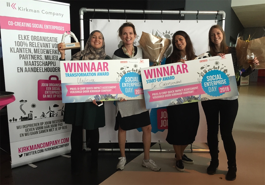 Unilever en De Correspondent winnen Social Enterprise Awards 2016