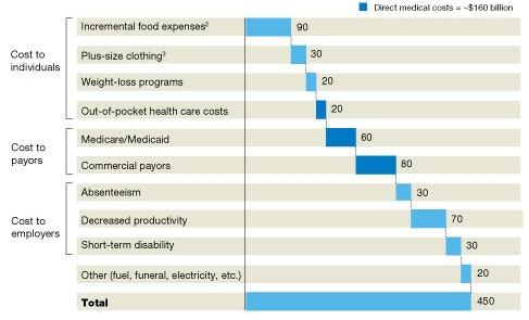 Kosten van obesitas volgens McKinsey Kosten van obesitas volgens McKinsey