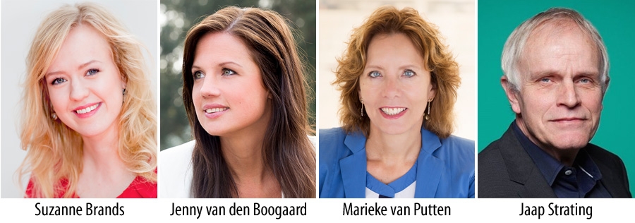 Suzanne Brands, Jenny van den Boogaard, Marieke van Putten en Jaap Strating