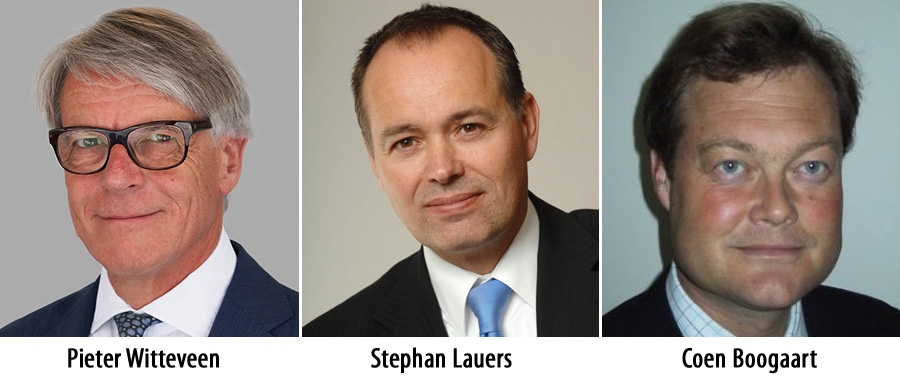 Pieter Witteveen, Stephan Lauers en Coen Boogaart