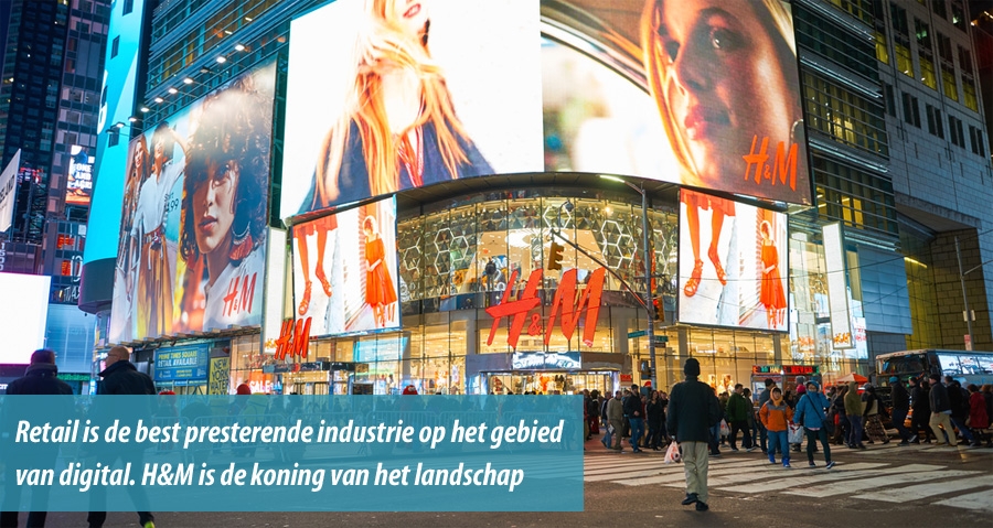 Retail is de best presterende industrie op het gebied van Digital