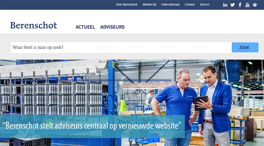 Berenschot stelt adviseurs centraal op vernieuwde website Berenschot stelt adviseurs centraal op vernieuwde website