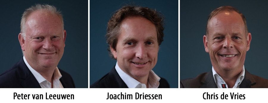 Peter van Leeuwen, Joachim Driessen en Chris de Vries