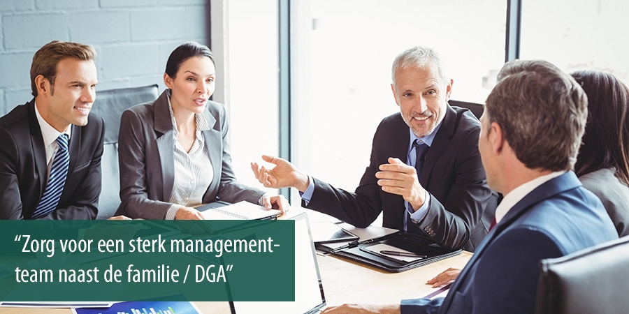 Management team in familiebedrijf