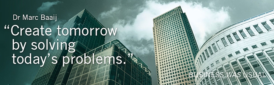 Create tomorrow by solving todays problems