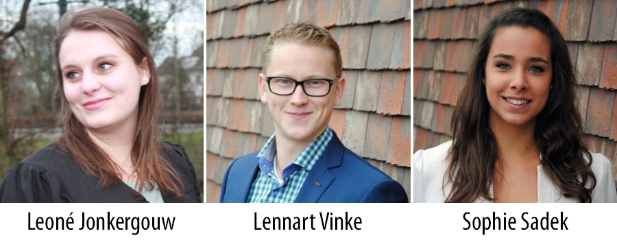 Leon&eacute; Jonkergouw, Lennart Vinke, Sophie Sadek