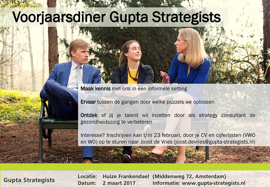 Voorjaarsdiner - Gupta Strategists
