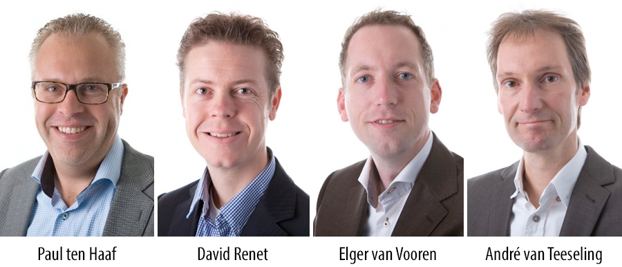Paul ten Haaf, David Renet, Elger van Vooren, Andre van Teeseling