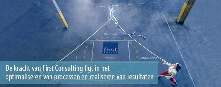 De kracht van First Consulting ligt in het optimaliseren van processen en realiseren van resultaten De kracht van First Consulting ligt in het optimaliseren van processen en realiseren van resultaten