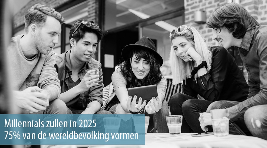 Millennials zullen in 2025 75% van de wereldbevolking vormen