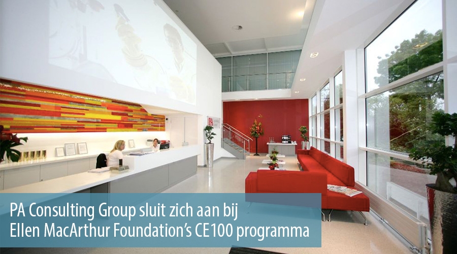 PA Consulting Group sluit zich aan bij Ellen MacArthur Foundation’s CE100 programma