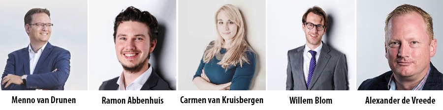 Menno van Drunen, Ramon Abbenhuis, Carmen van Kruisbergen, Willem Blom en Alexander de Vreede Menno van Drunen, Ramon Abbenhuis, Carmen van Kruisbergen, Willem Blom en Alexander de Vreede