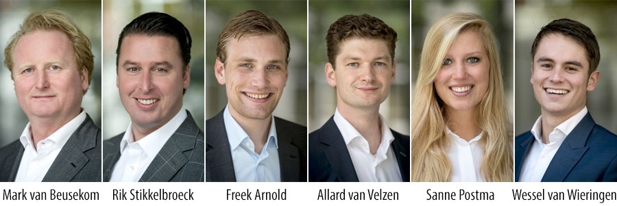 Mark van Beusekom, Rik Stikkelbroeck, Freek Arnold, Allard van Velzen, Sanne Postma, Wessel van Wieringen