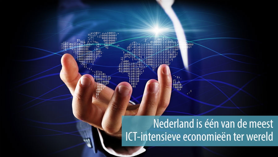 Nederland is &eacute;&eacute;n van de meest ICT-intensieve economie&euml;n ter wereld