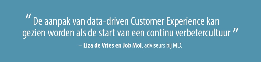 De aanpak van data-driven Customer Experience kan gezien worden als de start van een continu verbetercultuur