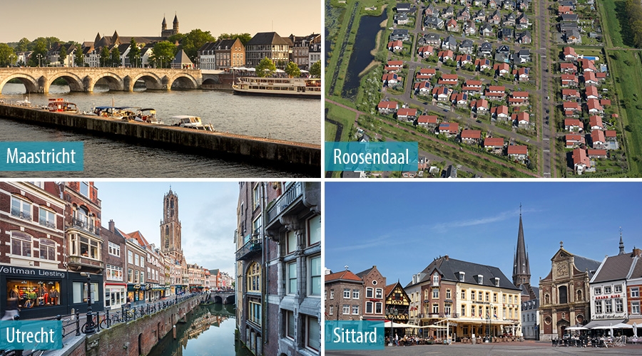Maastricht, Roosendaal, Utrecht en Sittard Maastricht, Roosendaal, Utrecht en Sittard