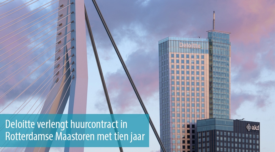 Deloitte verlengt huurcontract in Rotterdamse Maastoren met tien jaar Deloitte verlengt huurcontract in Rotterdamse Maastoren met tien jaar