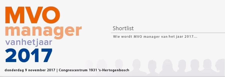 Wie wordt MVO manager van het jaar 2017 Wie wordt MVO manager van het jaar 2017