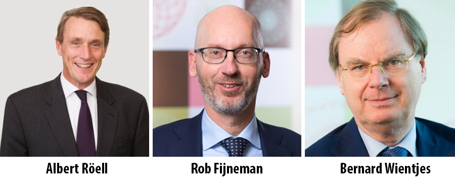 Albert R&ouml;ell, Rob Fijneman. Bernard Wientjes