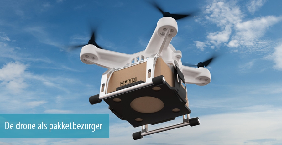 De drone als pakketbezorger
