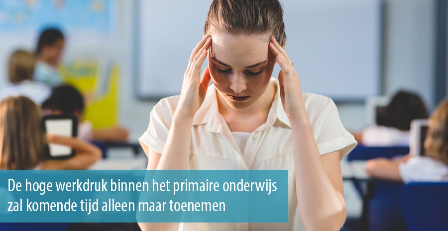De hoge werkdruk binnen het primaire onderwijs zal komende tijd alleen maar toenemen
