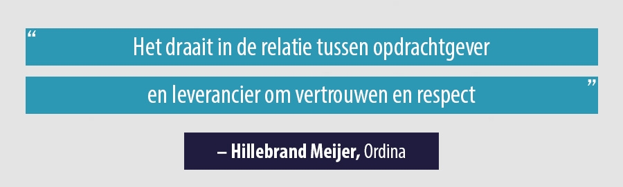 Het draait in de relatie tussen opdrachtgever en leverancier om vertrouwen en respect
