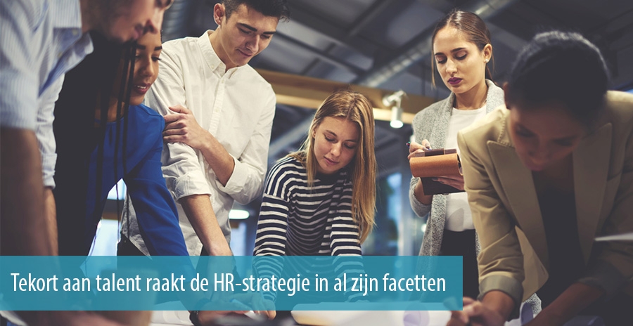 Tekort aan talent raakt de HR-strategie in al zijn facetten Tekort aan talent raakt de HR-strategie in al zijn facetten
