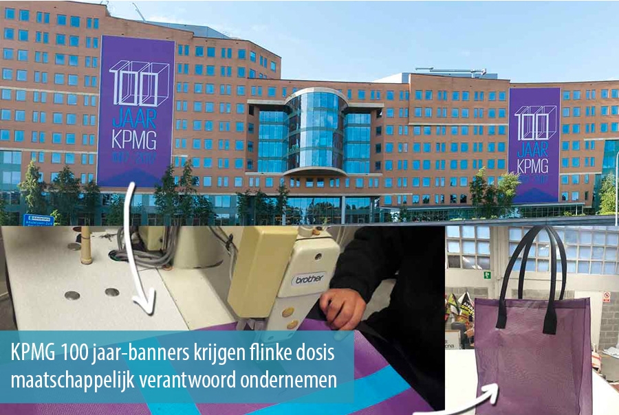 KPMG 100 jaar-banners krijgen flinke dosis maatschappelijk verantwoord ondernemen