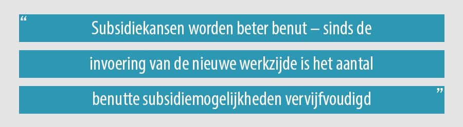 Subsidiekansen beter benut