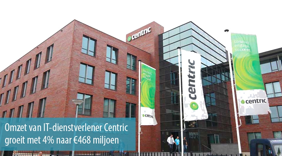 Omzet van IT-dienstverlener Centric groeit met 4% naar €468 miljoen