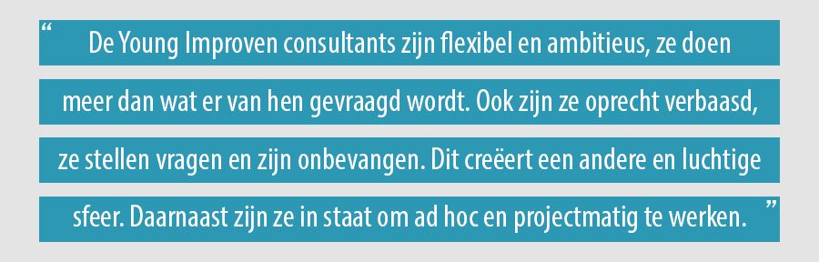 De Young Improven consultants zijn flexibel en ambitieus