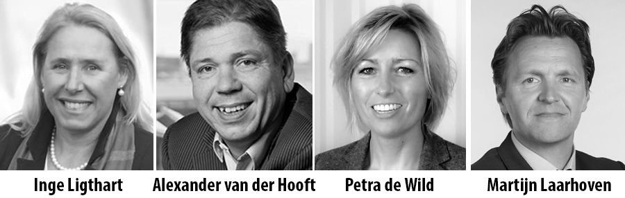 Inge Ligthart, Alexander van der Hooft, Petra de Wild en Martijn Laarhoven
