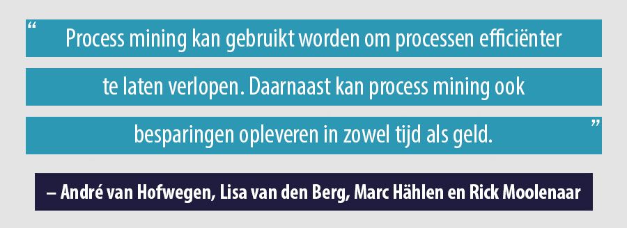 Process mining kan gebruikt worden om processen effici&euml;nter te laten verlopen