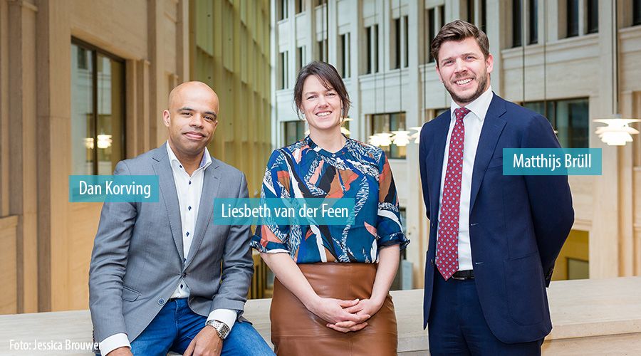 Dan Korving, Liesbeth van der Feen en Matthijs Br&uuml;ll