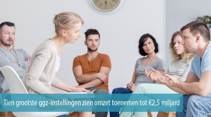 Tien grootste ggz-instellingen zien omzet toenemen tot &euro;2,5 miljard