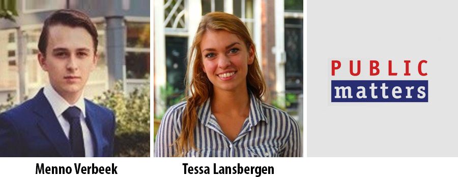Menno Verbeek en Tessa Lansbergen nieuwe trainees bij Public Matters