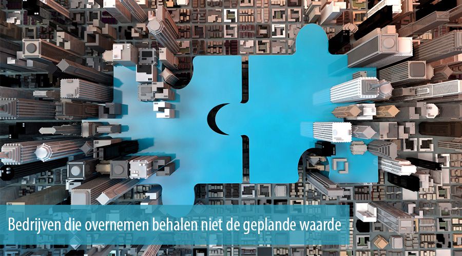 Bedrijven die overnemen behalen niet de geplande waarde