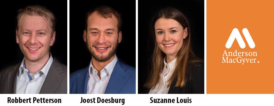 Robbert Petterson, Joost Doesburg en Suzanne Louis naar Anderson MacGyver