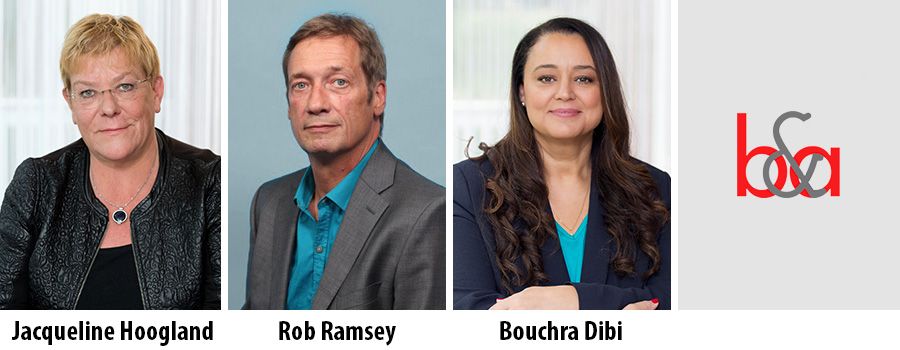 Jacqueline Hoogland, Rob Ramsey en Bouchra Dibi naar B&A Jacqueline Hoogland, Rob Ramsey en Bouchra Dibi naar B&A