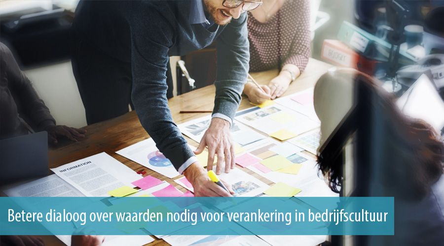 Betere dialoog over waarden nodig voor verankering in bedrijfscultuur