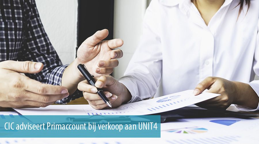 CIC adviseert Primaccount bij verkoop aan UNIT4 CIC adviseert Primaccount bij verkoop aan UNIT4