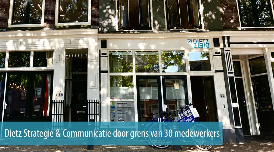 Dietz Strategie & Communicatie door grens van 30 medewerkers