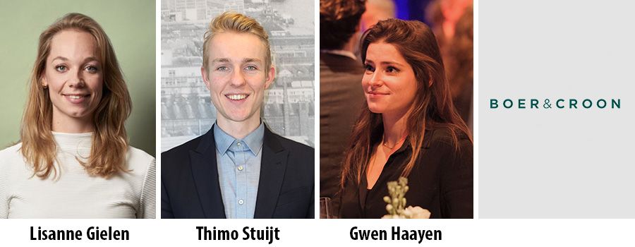 Drie nieuwe Young Executives gestart bij Boer & Croon