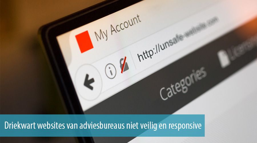 Driekwart websites van adviesbureaus niet veilig en responsive