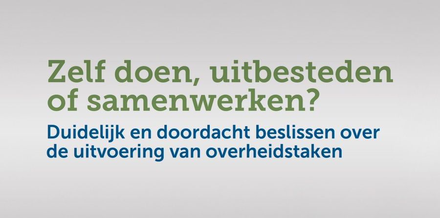 Zelf doen, uitbesteden of samenwerken