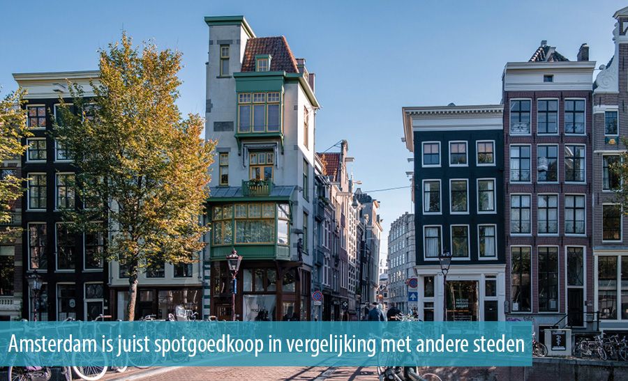 Amsterdam is juist spotgoedkoop in vergelijking met andere steden