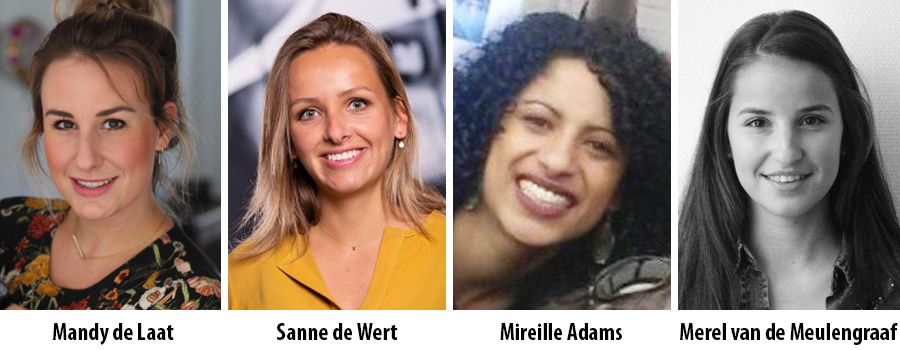 Mandy de Laat, Sanne de Wert, Mireille Adams, Merel van de Meulengraaf, Bex Communicatie