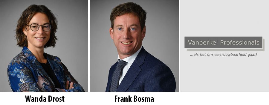 Vanberkel Professionals trekt Frank Bosma en Wanda Drost aan