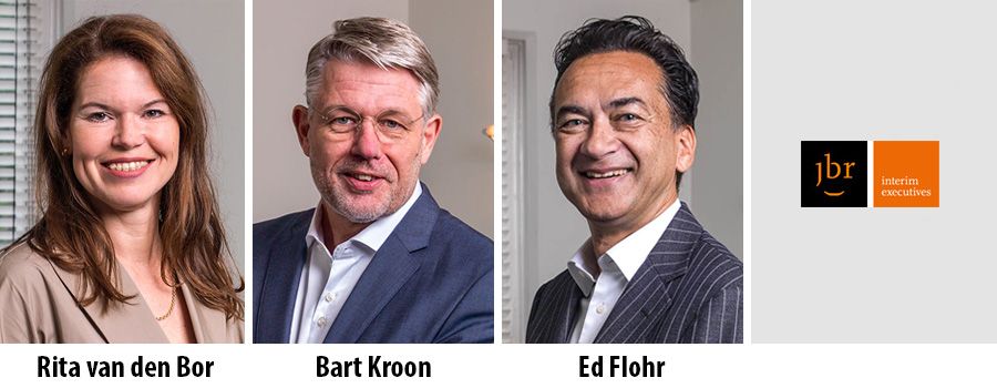 Rita van den Bor, Bart Kroon en Ed Flohr - JBR Interim Executives