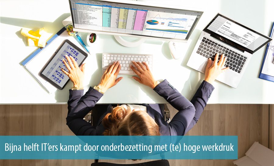 Bijna helft IT’ers kampt door onderbezetting met (te) hoge werkdruk